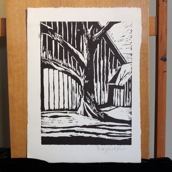 Unframed Original Limited Edition Print The Old Barn - Picture 1 of 1